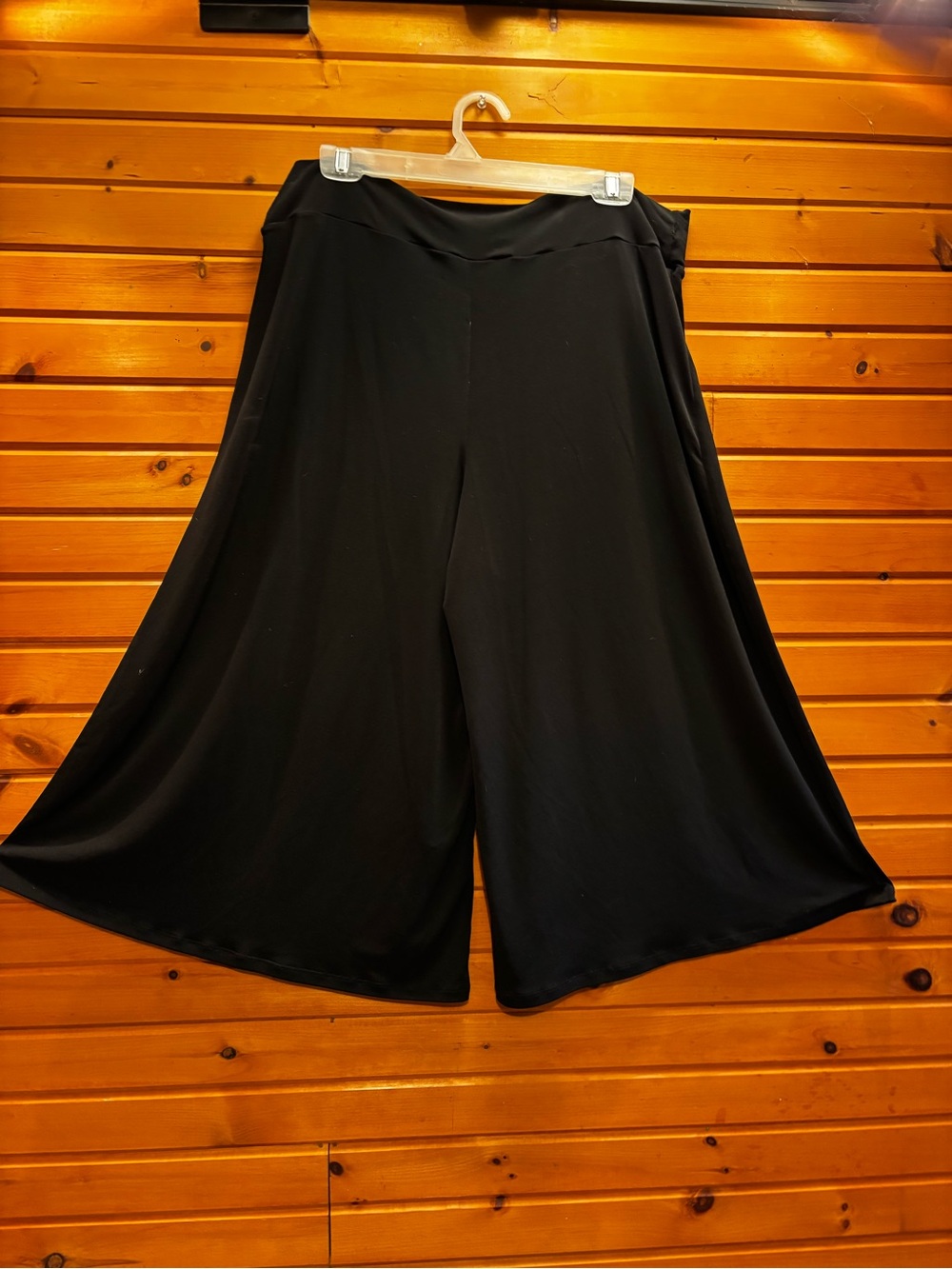 Black Wide-Leg Palazzo Pants with Comfort Waistband